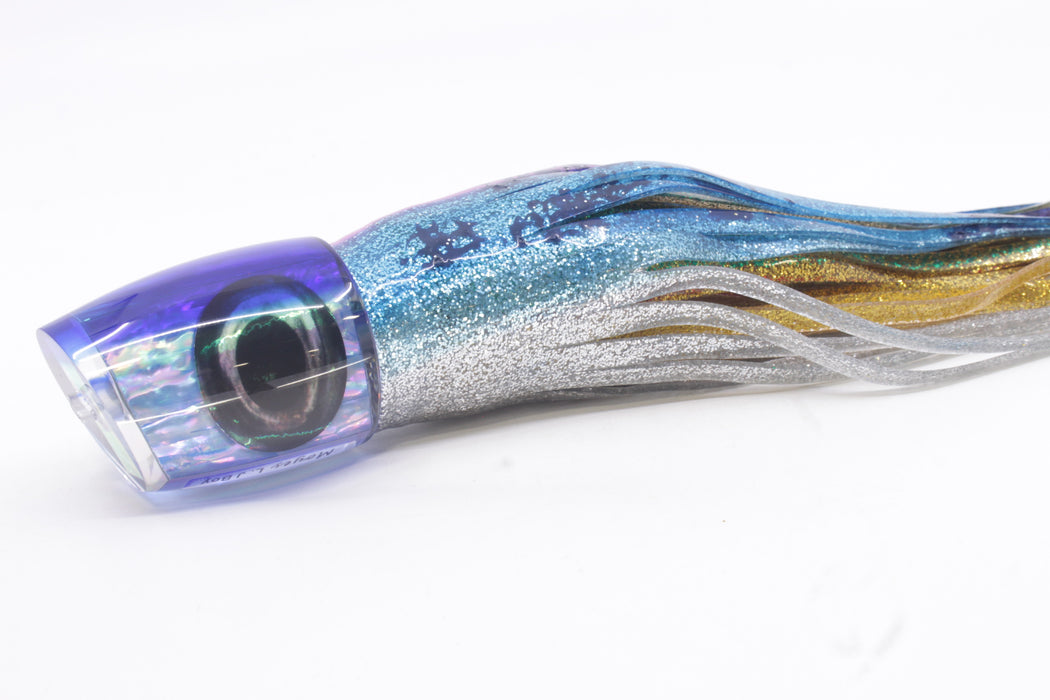 Moyes Lures Rainbow MOP Blue Back Large J-Boy 14" 9oz Skirted Pink Line-Blue-Silver
