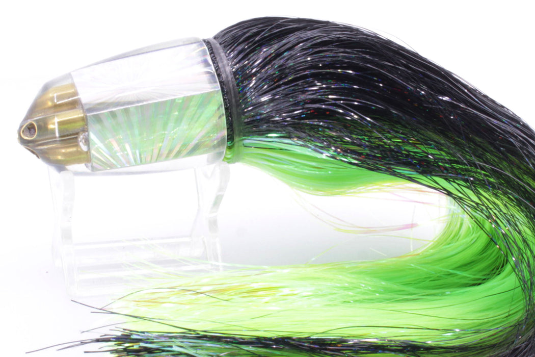 Koya Lures Silver Rainbow Starburst 4-Hole Bullet 9"+ 7oz Strobez Black-Green GZE