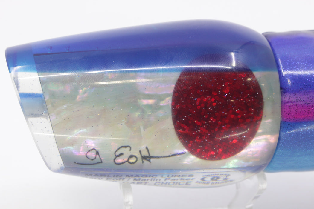 Marlin Magic White Awabi Blue Back Red Eyes Captain's Choice 14" 11oz Fire Tailz Vinyl