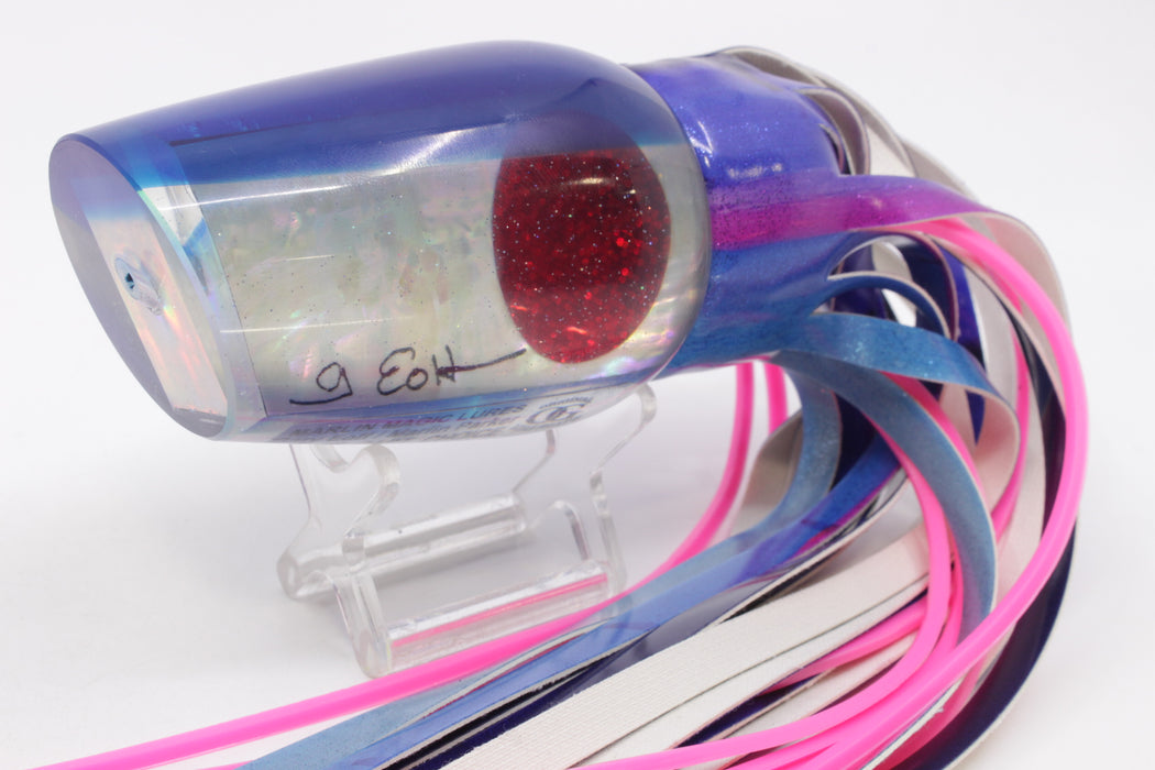 Marlin Magic White Awabi Blue Back Red Eyes Captain's Choice 14" 11oz Fire Tailz Vinyl