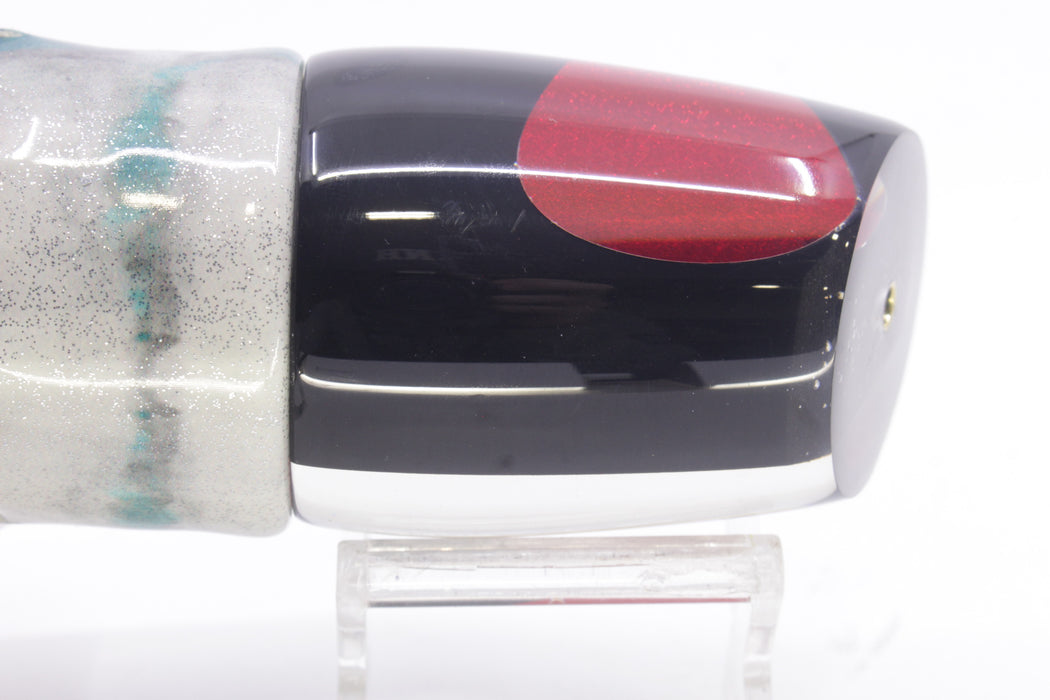 Koya Lures Black Pearl Red Eyes Large 861 14" 10oz Fire Tailz Vinyl Blue Drip