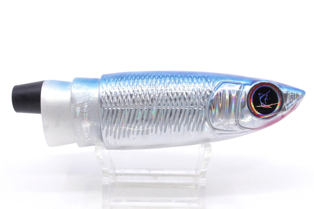 Bonze Lures Silver Rainbow Blue Dot Back Weapon X 12" 8.3oz