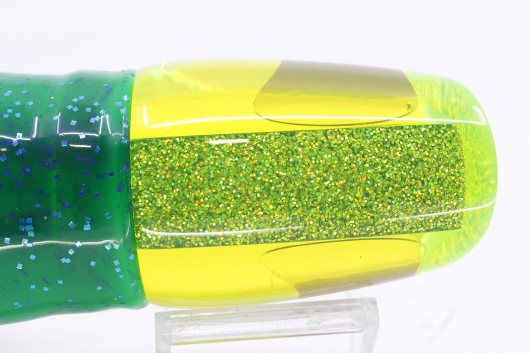 Koya Lures Chartreuse Rainbow Red Eyes Large 861 14" 12oz Skirted Mahi