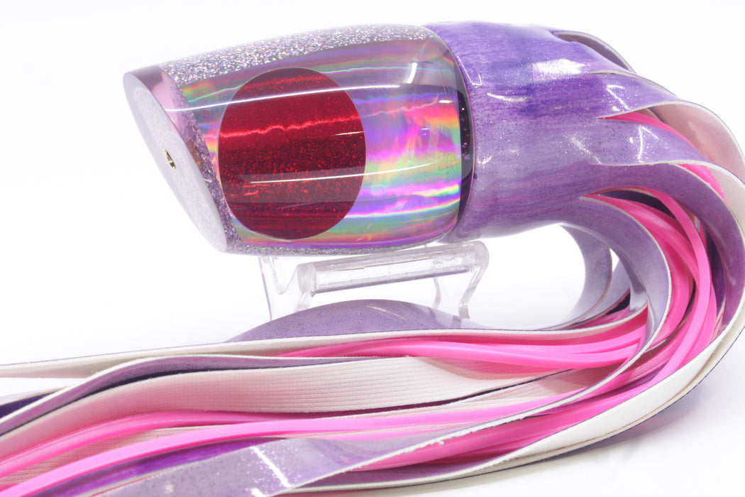 Koya Lures Purple Rainbow Red Eyes Large 861 14" 10oz Fire Tailz Vinyl Purple Eclipse