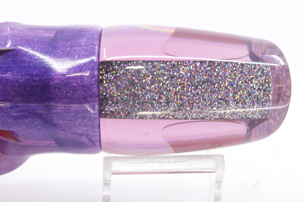 Koya Lures Purple Rainbow Red Eyes Large 861 14" 10oz Fire Tailz Vinyl Purple Eclipse