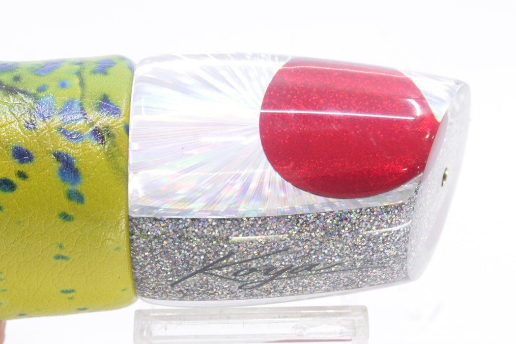Koya Lures Silver Rainbow Starburst Red Eyes Large 861 14" 9oz ALV Yellow Mahi