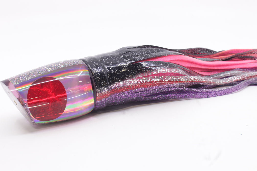 Koya Lures Purple Rainbow Red Eyes Large 861 14" 12oz Skirted Black-Purple/Pink-Silver