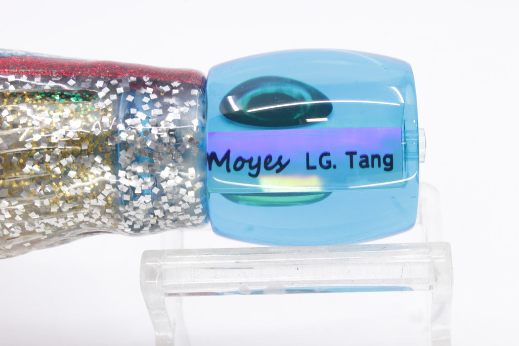 Moyes Lures Ice Blue MOP Taxi Eyes Large Tang 9" 3oz Skirted Evil