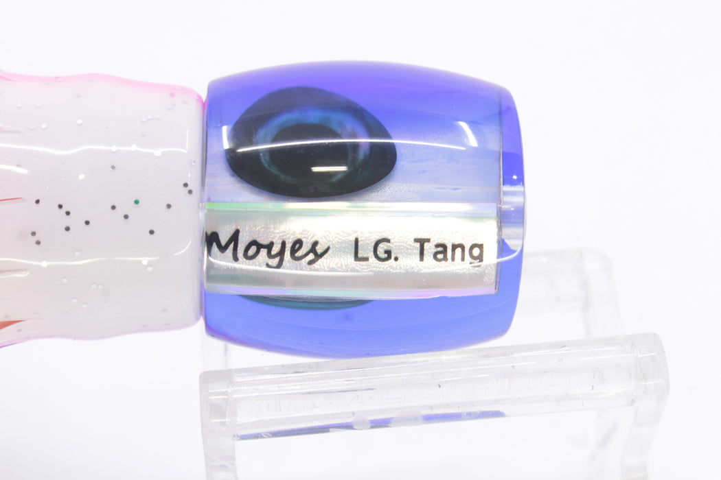 Moyes Lures White MOP Blue Back Taxi Eyes Large Tang 9" 3oz Skirted Salmon
