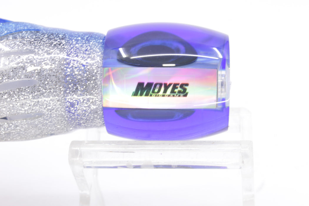 Moyes Lures Rainbow MOP Blue Back Taxi Eyes Large Tang 9" 3oz Skirted Blue-Silver