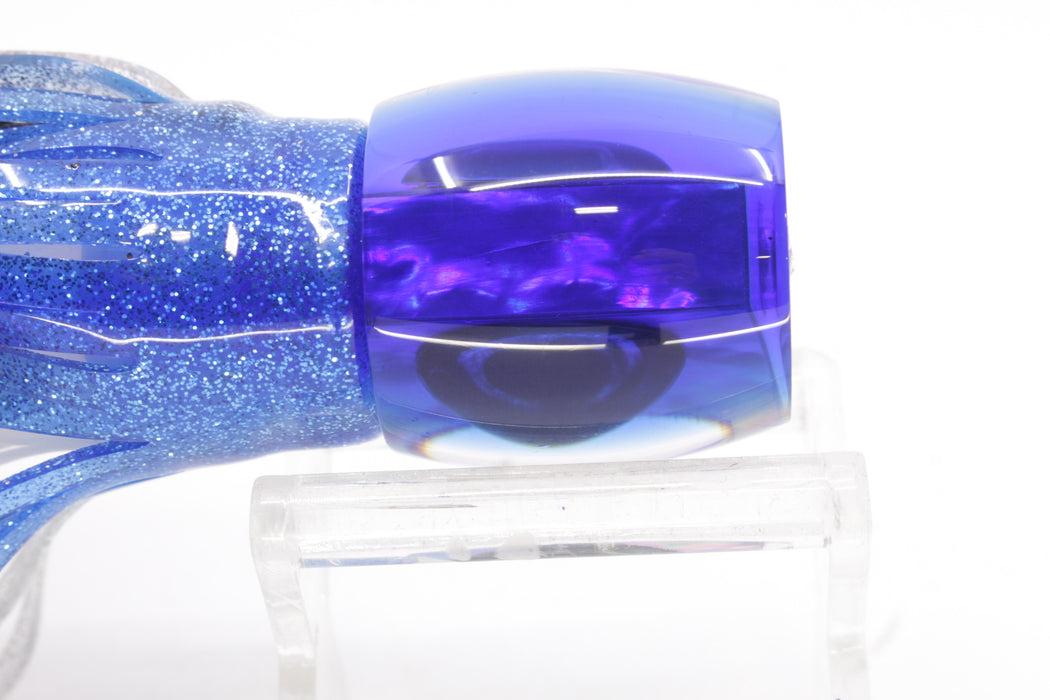Moyes Lures Rainbow MOP Blue Back Taxi Eyes Large Tang 9" 3oz Skirted Blue-Silver