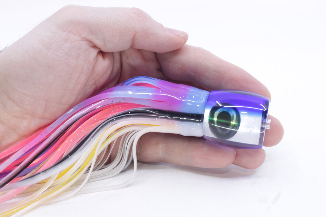 Moyes Lures White MOP Blue Back Taxi Eyes Large Tang 9" 3oz Skirted Gay Bob