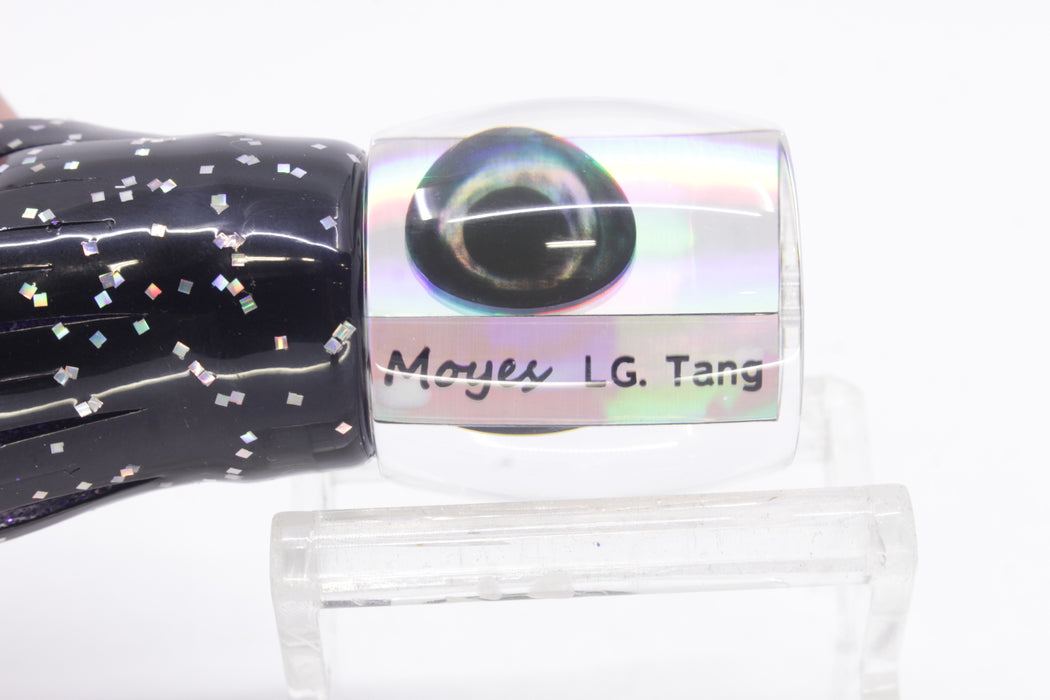 Moyes Lures Silver Rainbow Taxi Eyes Large Tang 9" 3oz Skirted Black/Purple