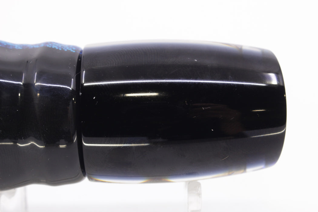 Moyes Lures S&P Black Back Taxi Eyes Kaiwi 10" 4.5oz Skirted Yellowfin/Silver