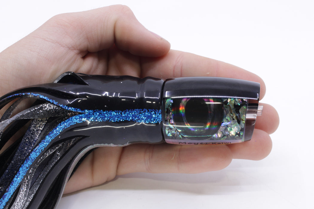 Moyes Lures S&P Black Back Taxi Eyes Kaiwi 10" 4.5oz Skirted Yellowfin/Silver