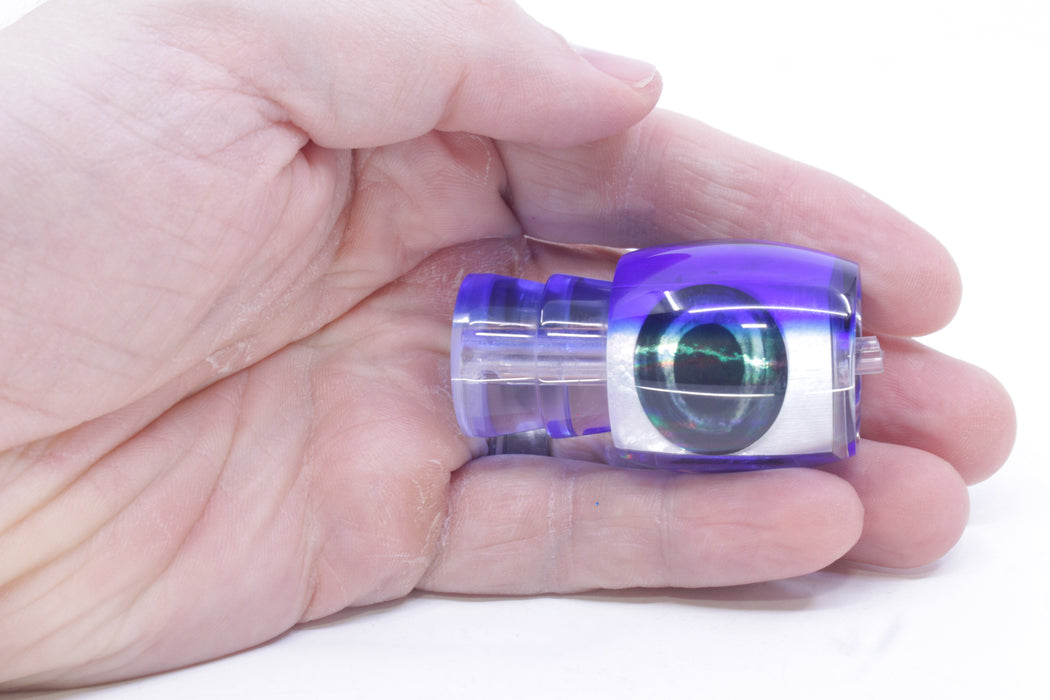 Moyes Lures White MOP Blue Back Taxi Eyes Large Tang 9" 2oz