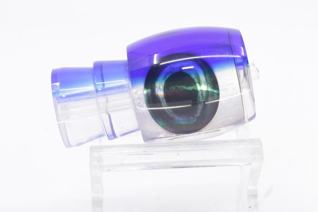 Moyes Lures White MOP Blue Back Taxi Eyes Large Tang 9" 2oz