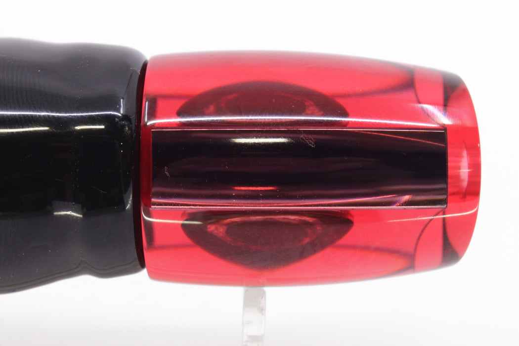 Moyes Lures Red Mirrored Taxi Eyes Kaiwi 10" 4.5oz Skirted Black Skipjack/Red