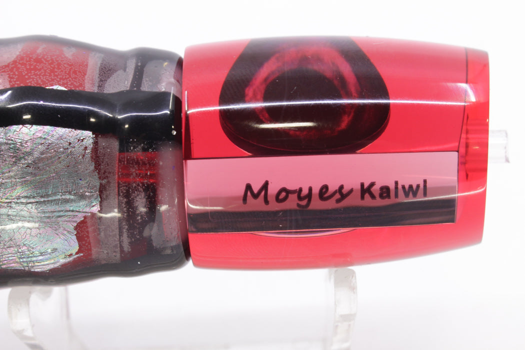 Moyes Lures Red Mirrored Taxi Eyes Kaiwi 10" 4.5oz Skirted Black Skipjack/Red