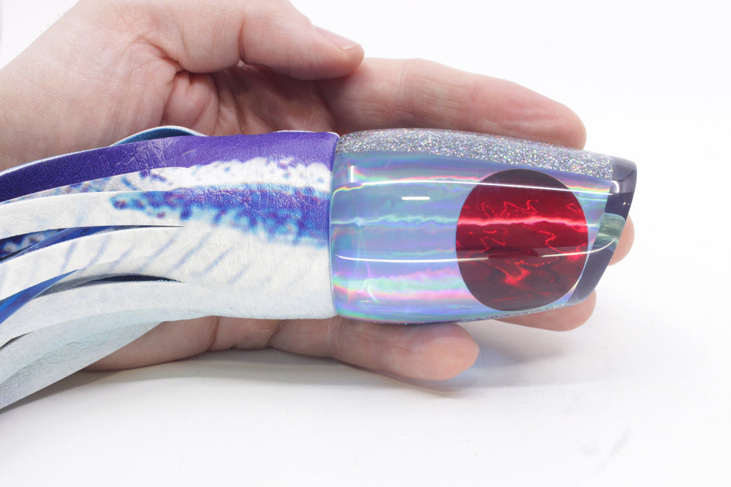 Koya Lures Ice Blue Rainbow Red Eyes Medium 861 12" 8oz ALV Vinyl Blue Ballyhoo