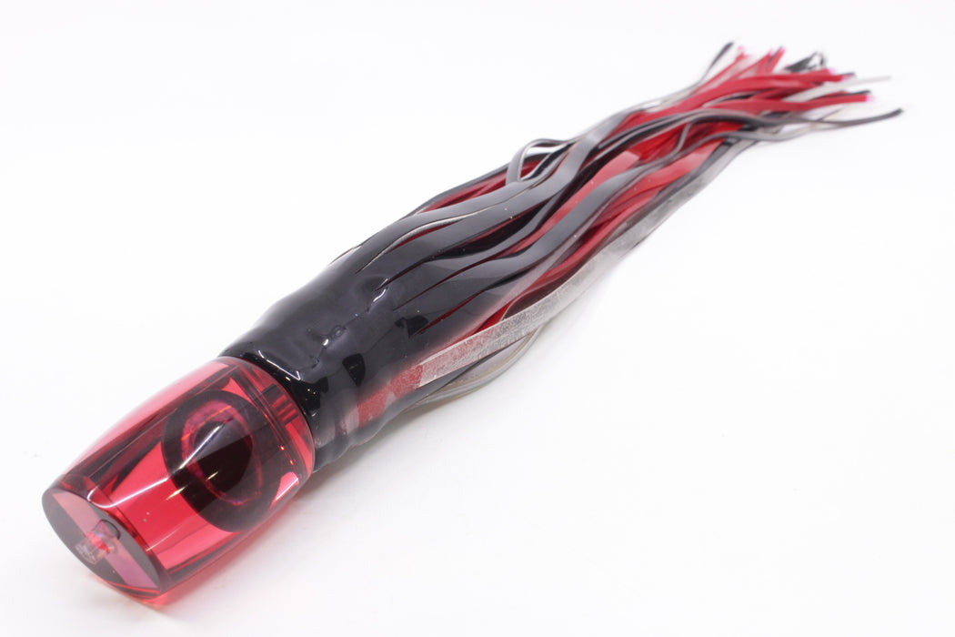 Moyes Lures Red Mirrored Taxi Eyes Kaiwi 10" 4.5oz Skirted Black Skipjack/Red