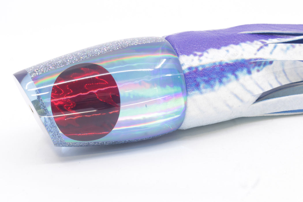 Koya Lures Ice Blue Rainbow Red Eyes Medium 861 12" 8oz ALV Vinyl Blue Ballyhoo