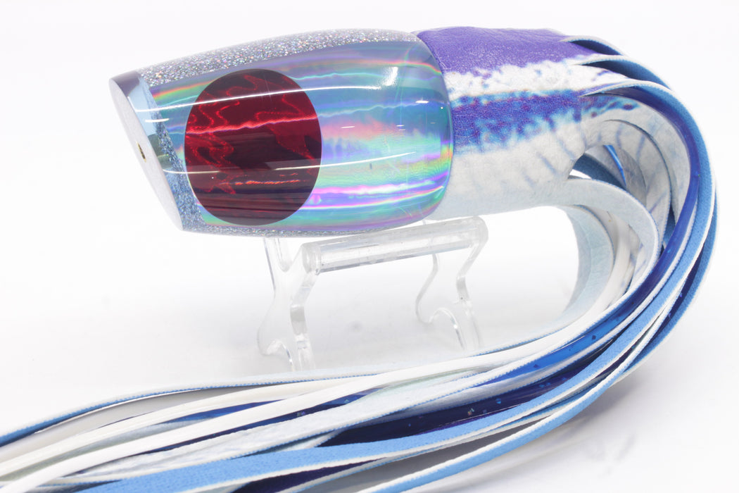 Koya Lures Ice Blue Rainbow Red Eyes Medium 861 12" 8oz ALV Vinyl Blue Ballyhoo