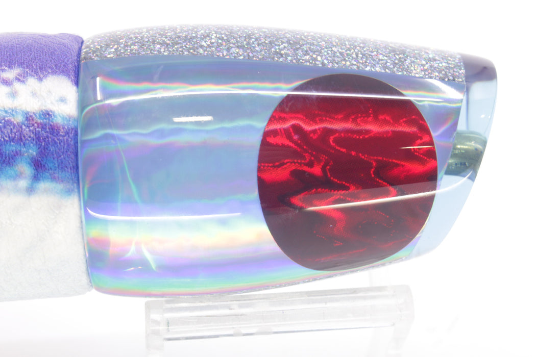 Koya Lures Ice Blue Rainbow Red Eyes Medium 861 12" 8oz ALV Vinyl Blue Ballyhoo