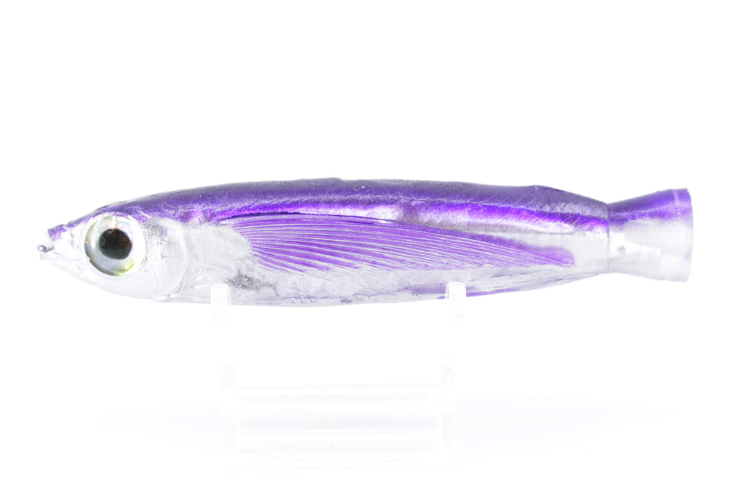 Aloha Lures Silver Rainbow Purple Back Purple Fins Slapstick 5" 5oz