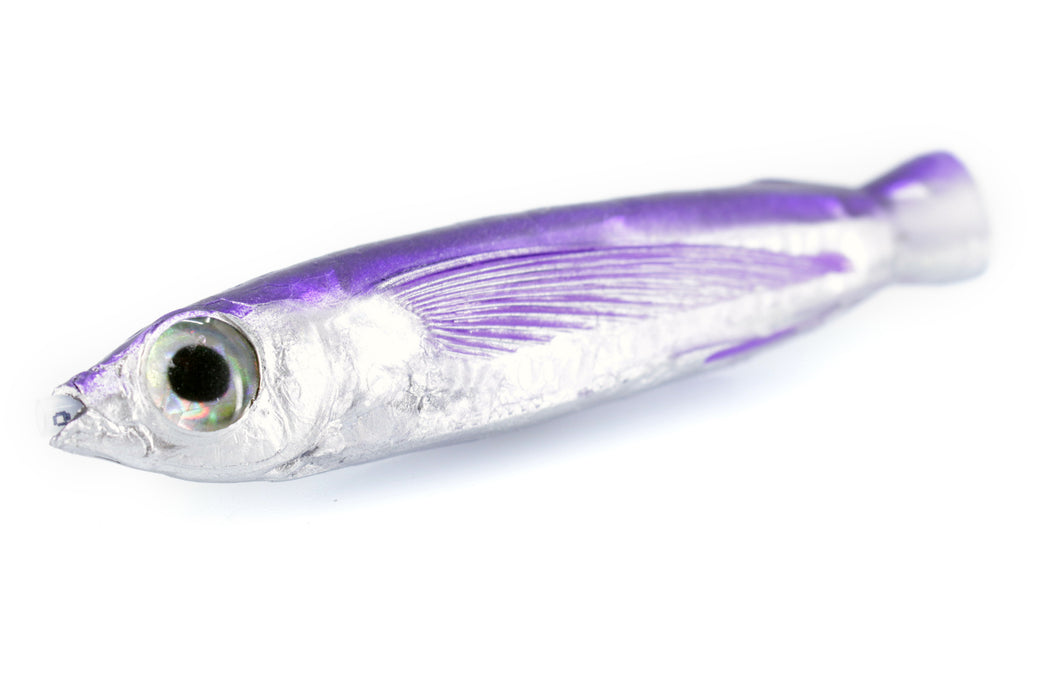 Aloha Lures Silver Rainbow Purple Back Purple Fins Slapstick 5" 5oz