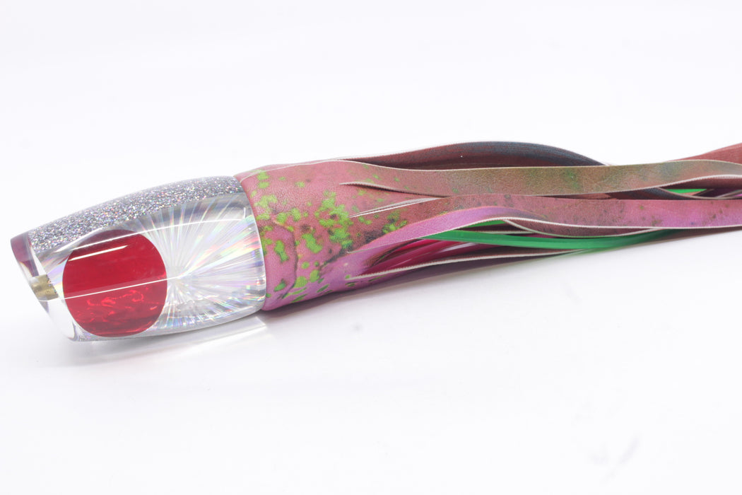 Koya Lures Silver Rainbow Starburst Red Eyes Medium 861 12" 8oz ALV Vinyl Pink Mahi