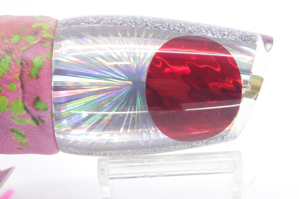 Koya Lures Silver Rainbow Starburst Red Eyes Medium 861 12" 8oz ALV Vinyl Pink Mahi