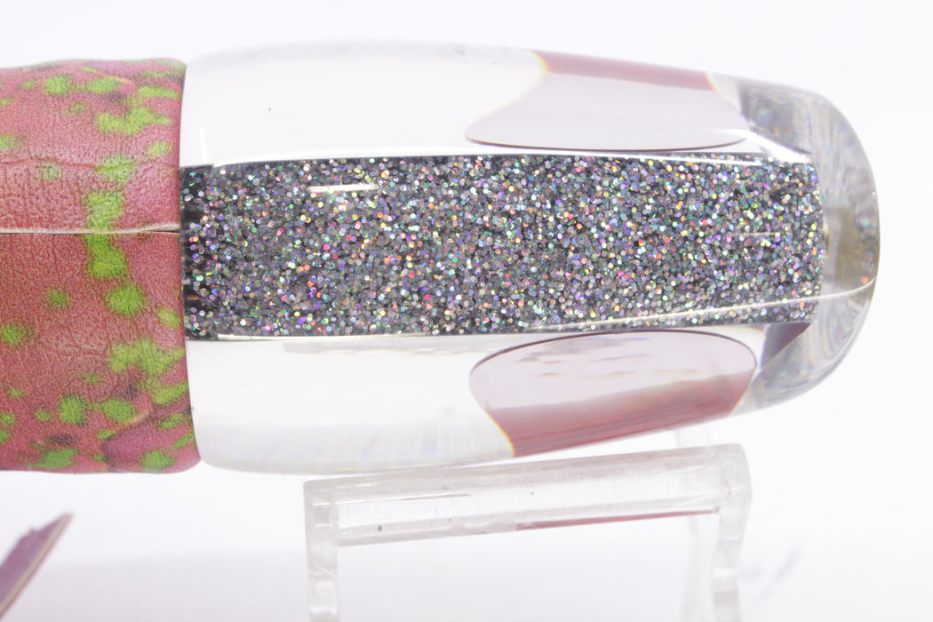 Koya Lures Silver Rainbow Starburst Red Eyes Medium 861 12" 8oz ALV Vinyl Pink Mahi