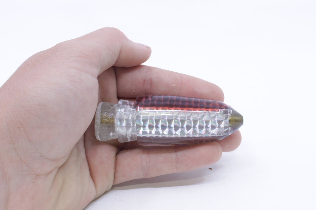 Joe Yee Lures by KEGZ Silver Rainbow Root Beer Back #1 Lead Shorty Bullet 9" 4oz