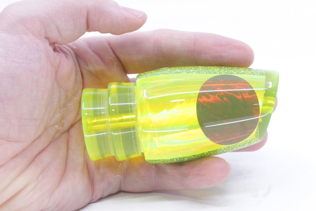 Koya Lures Chartreuse Rainbow Red Eyes Medium 861 12" 5.8oz