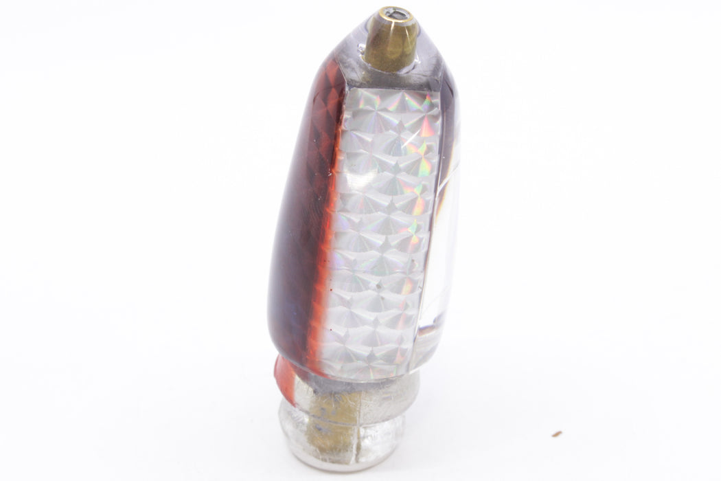 Joe Yee Lures by KEGZ Silver Rainbow Blue-Root Beer Back #2 Lead Shorty Bullet 9" 4oz