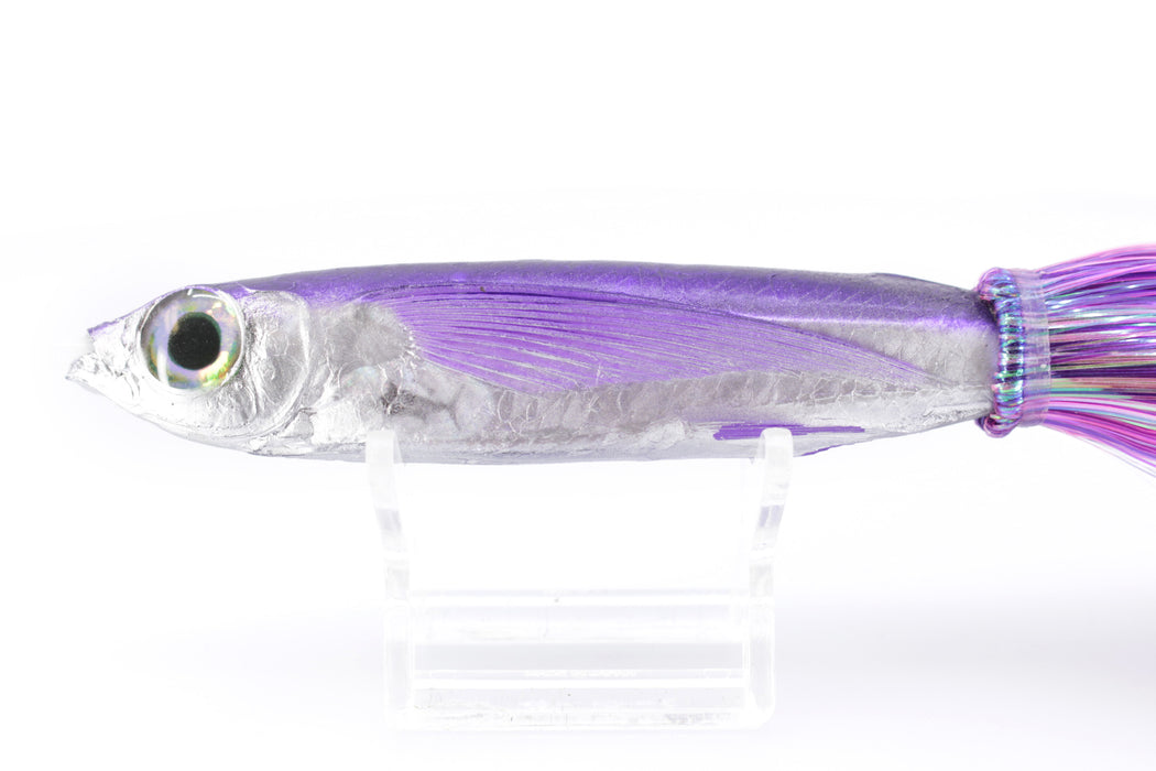 Aloha Lures Silver Rainbow Purple Back Slapstick 5" 5.5oz Strobez Mixed Purple-Pink