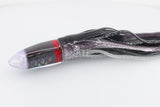 Crampton Baits Black Rainbow Scale Purple Pearl Tip Bullet 9" 4.7oz Skirted