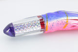 Crampton Baits Silver Rainbow Scale Purple Pearl Tip XL Bullet 12" 9.8oz Skirted
