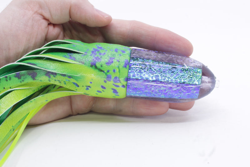 A La Vive Lures Green-Blue Oil Slick Horner Man 12" 7.5oz ALV Mahi Green