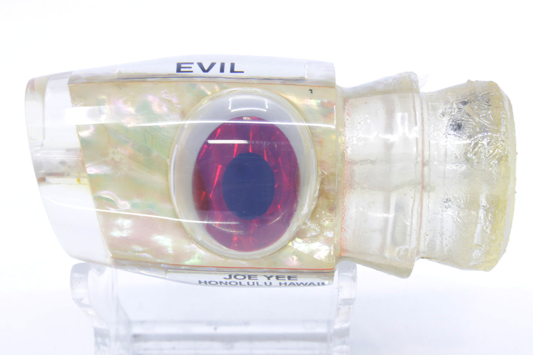 Joe Yee White Awabi Black-Red Shakey Eyes "Evil" Apollo 12" 2.8oz