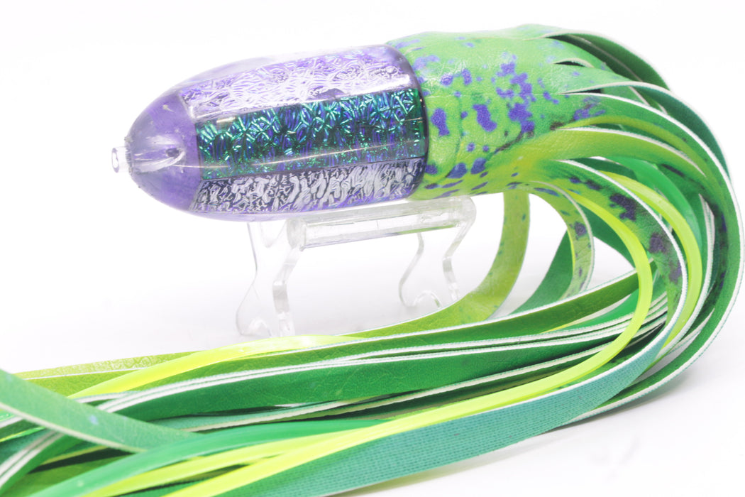 A La Vive Lures Green-Blue Oil Slick Horner Man 12" 7.5oz ALV Mahi Green
