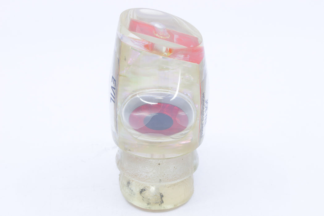 Joe Yee White Awabi Black-Red Shakey Eyes "Evil" Apollo 12" 2.8oz