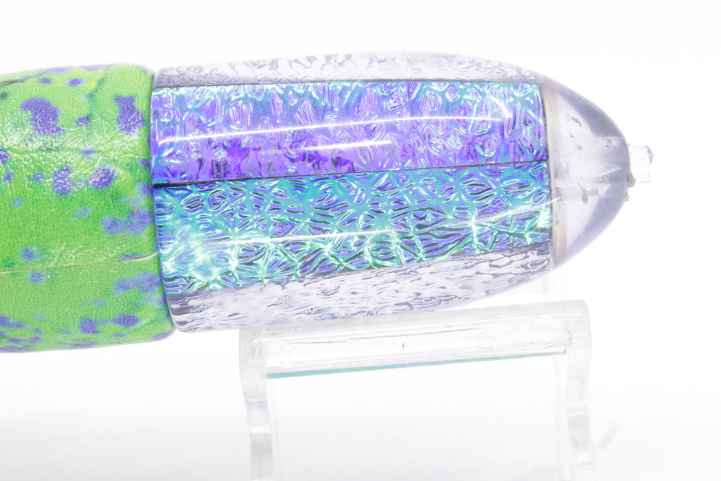 A La Vive Lures Green-Blue Oil Slick Horner Man 12" 7.5oz ALV Mahi Green