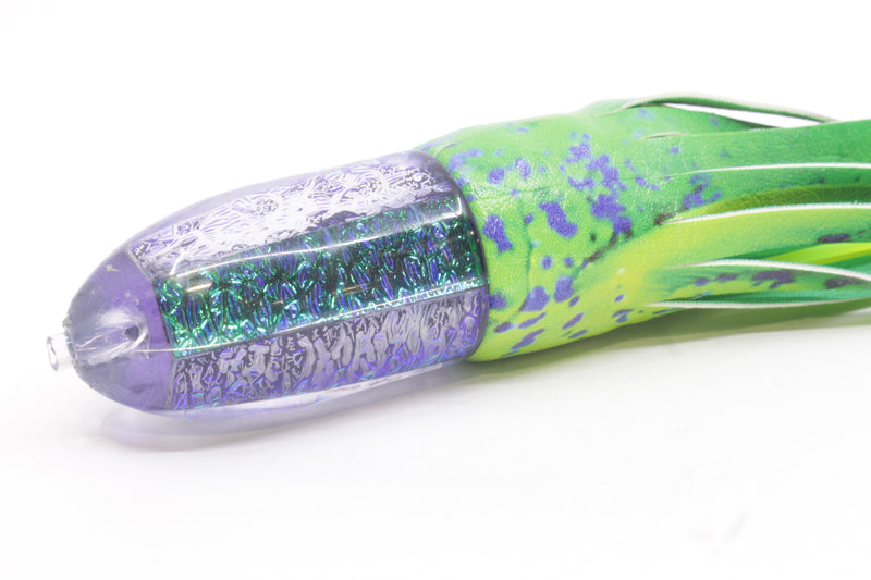 A La Vive Lures Green-Blue Oil Slick Horner Man 12" 7.5oz ALV Mahi Green