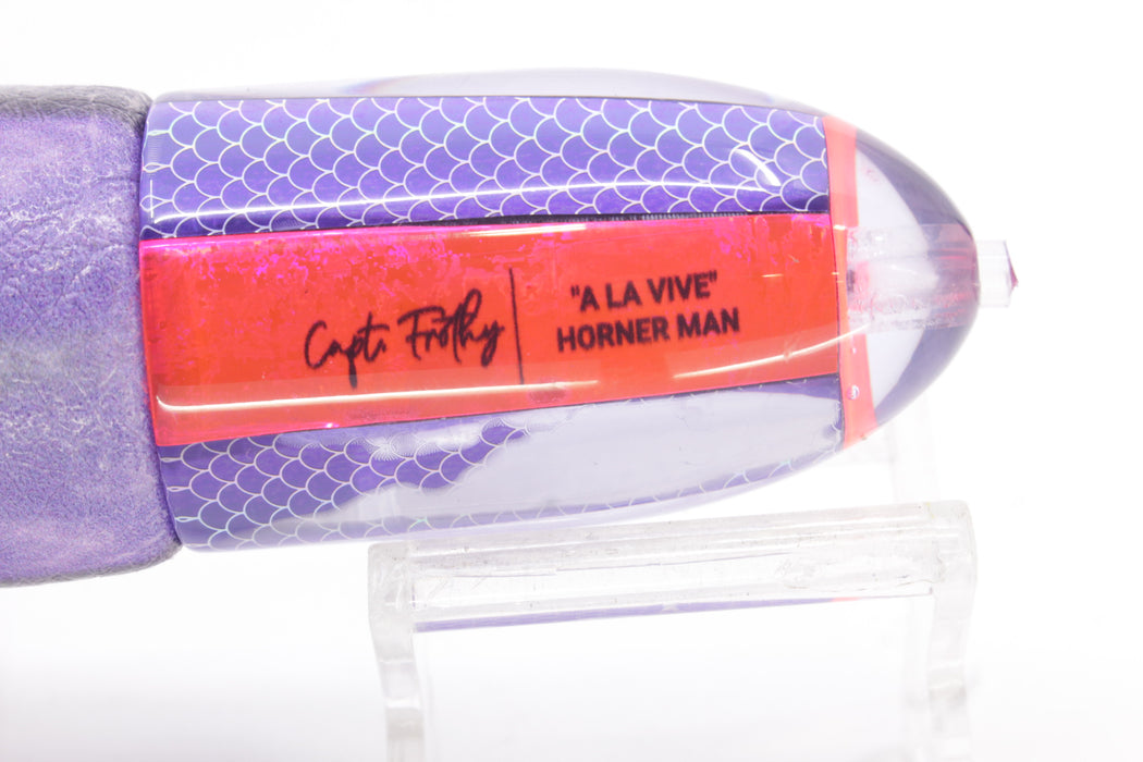 A La Vive Lures Purple Rainbow Scale Horner Man 12" 7.5oz ALV Skipjack Purple