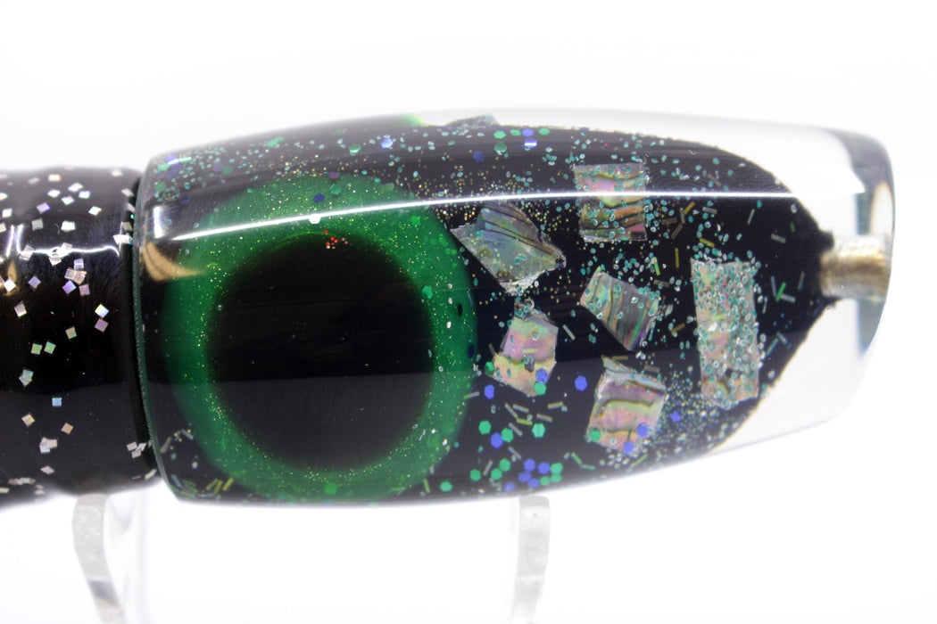 Coggin Lures Black-Green S&P Cracked Abalone Copalure 45 Fish Head 12" 7oz Skirted