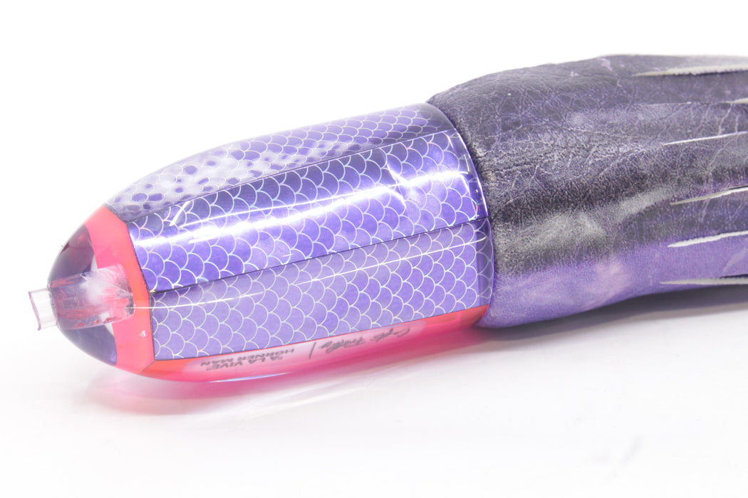 A La Vive Lures Purple Rainbow Scale Horner Man 12" 7.5oz ALV Skipjack Purple