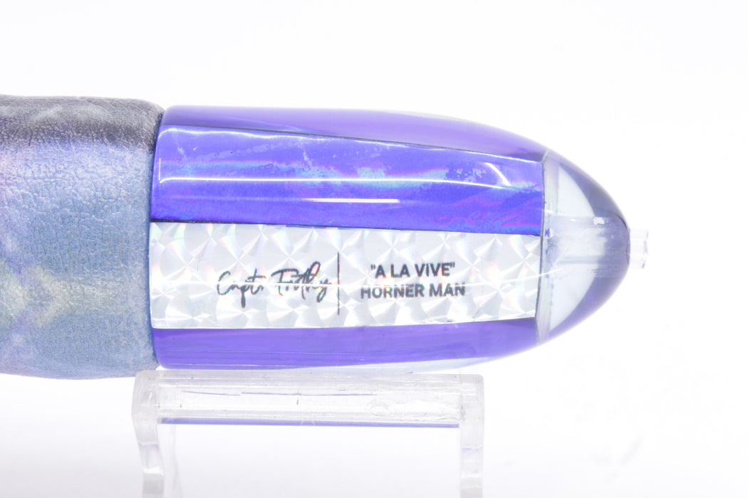 A La Vive Lures Blue Rainbow Horner Man 12" 7.5oz ALV Skipjack Dark Blue