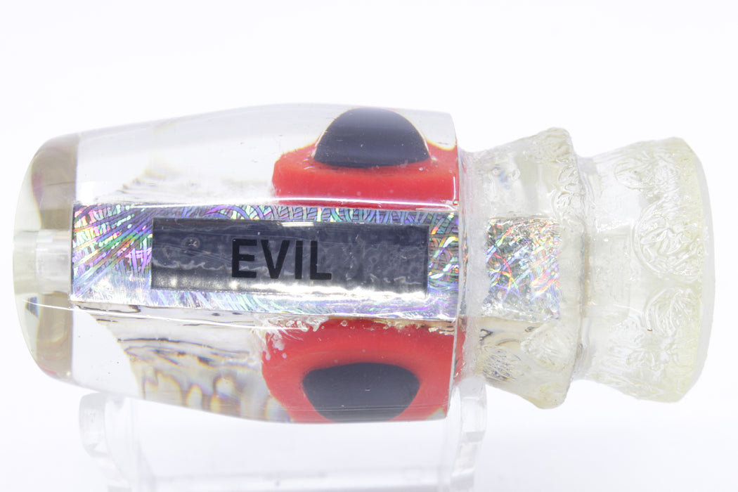 Joe Yee Abalone Shell Black-Red Handmade Eyes #1 "Evil" Apollo 12" 2.8oz